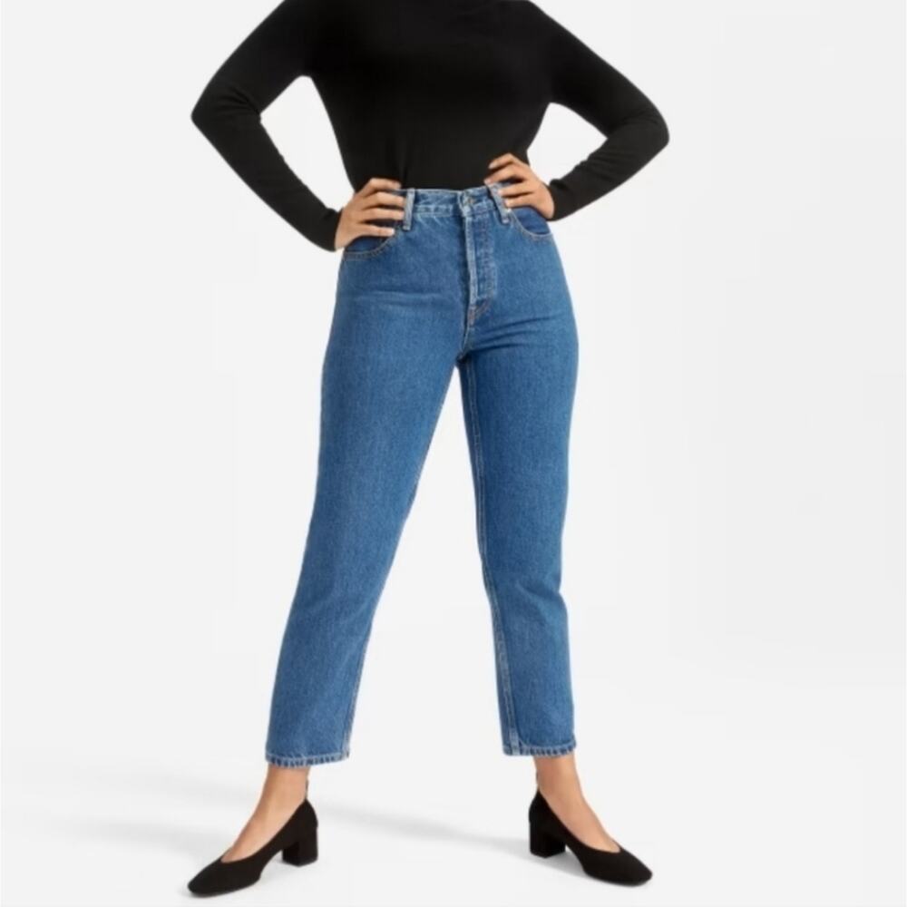 Everlane The Day Block Heel 8.5 Black Suede Leather Round Toe Pump Comfort New - Picture 4 of 12